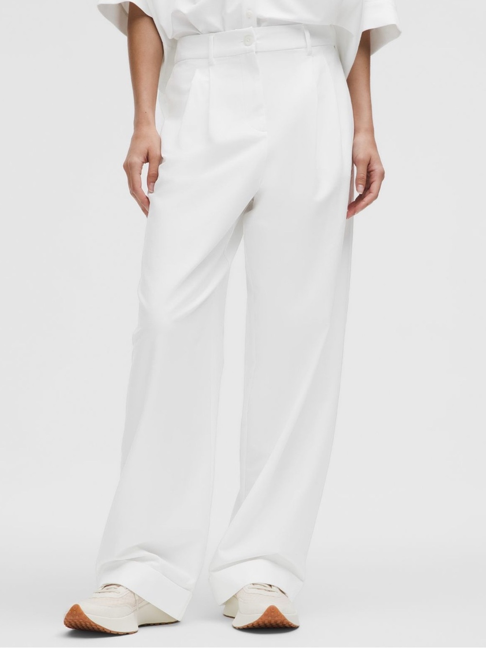 lululemon athletica White Wide-Leg Pleated Trousers